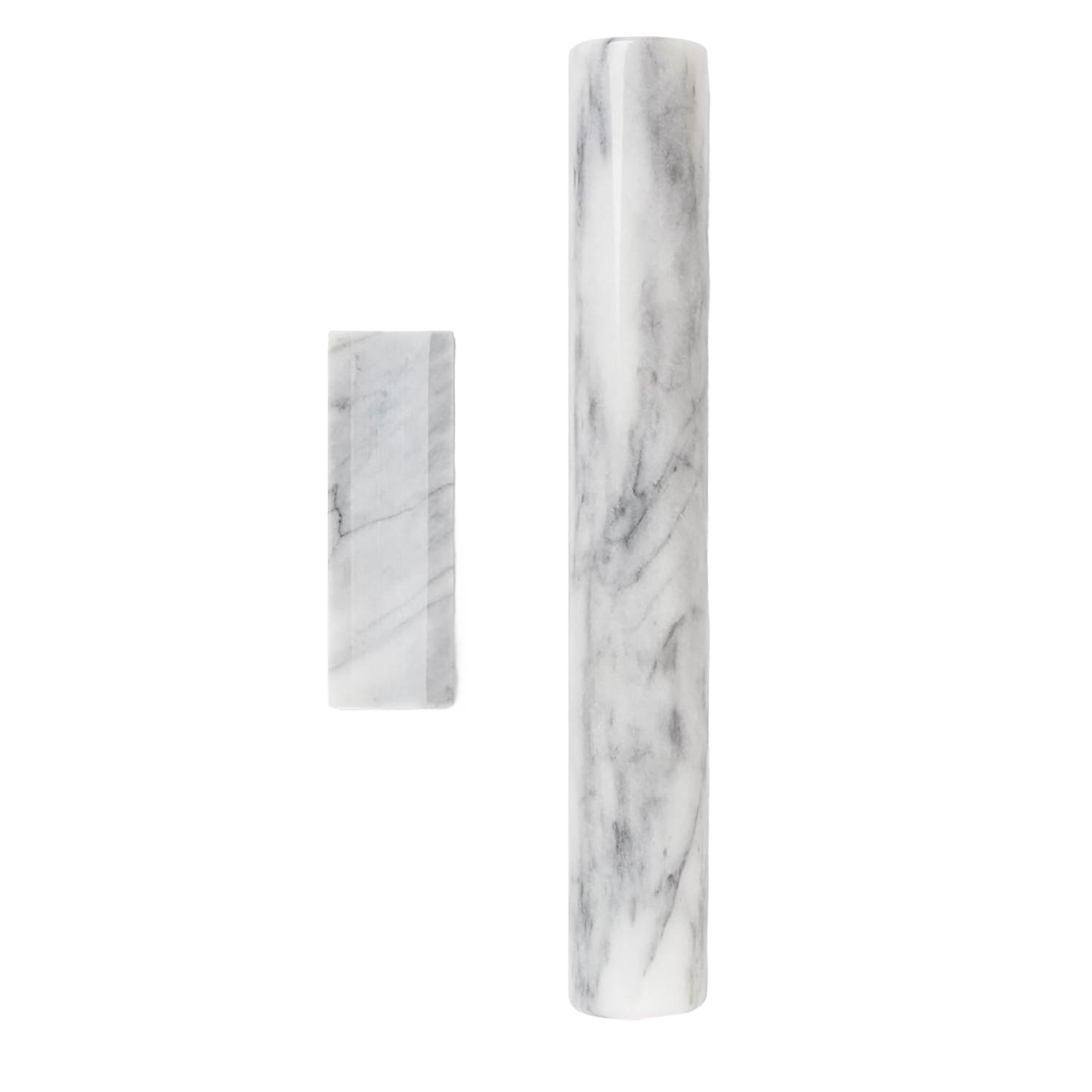Handcrafted marble French rolling pin and matching stand featuring natural non-stick and cool-touch properties, ideal for Kitchen & Food, Cookware, Baking Supplies, and Best Sellers collections.