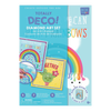 Colorful diamond art set packaging featuring sparkling rainbow and cactus designs on artboards with small plastic gemstones and board hangers, part of Children's Toys and Arts and Crafts collections.
