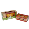 Wooden brainteaser puzzle box with intricate geometric patterns and Chinese-inspired motifs, designed for children's toys and puzzle collections.