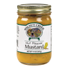 Glass jar of handcrafted hot pepper mustard with metal lid and vintage-style label, made in USA, ideal for Kitchen & Food, Food, Pantry, USA Made, Best Sellers, and Promo Eligible collections.