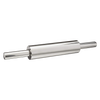 Sleek stainless steel rolling pin with smooth handles and nylon bearings for effortless dough rolling, featured in Kitchen & Food, Cookware, Baking Supplies, and Best Sellers collections.