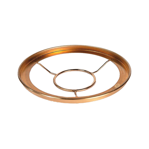 Copper-colored shade ring holder with a smooth round frame and inner support ring, designed for use with glass lamp shades, featured in Lamps & Lighting, Shade Rings and Holders, Parts and Accessories, Best Sellers, and Promo Eligible collections.