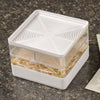 Compact white seed sprouter with two stackable trays and removable dividers, growing healthy sprouts, featured in Farm, Garden & Tool, Seeds and Planting, USA Made, and Best Sellers collections.