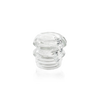 Clear glass replacement knob with a rounded top and grooved sides, crafted for percolator use, suited for Kitchen & Food and Brewing Coffee and Tea collections.