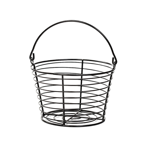 Wired small egg basket with a sturdy handle, designed for easy collecting, cooling, and washing of eggs, suitable for Farm, Garden & Tool, Animal Care, and Chicken Accessories collections.
