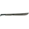Tempered steel garden machete with a 22-inch thick, sharp blade and sturdy polymer handle secured by four brass rivets, ideal for farm, garden, and lawncare tasks.