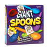 Colorful giant plastic spoons and playing cards featured on a vibrant purple box for a fast-paced card grabbing game, part of Toys, Children's Toys, Games and Puzzles, and Best Sellers collections.