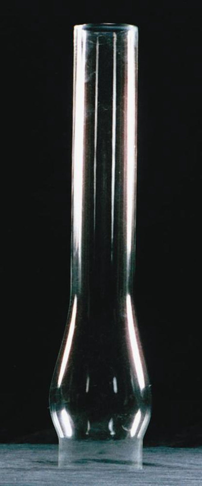 Tall clear glass oil lamp chimney with a 2-5/8 inch base, designed for lamps and lighting, featured in parts and accessories, chimneys and globes, and best sellers collections.