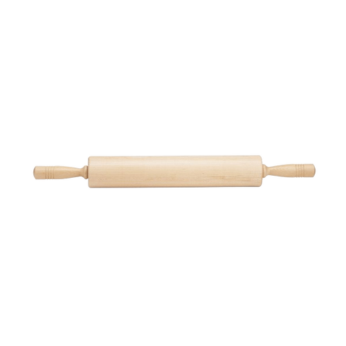 Handcrafted 12-inch traditional maple rolling pin with extra-long comfortable handles, made in USA, ideal for Kitchen & Food, Cookware, Baking Supplies, and Best Sellers collections.