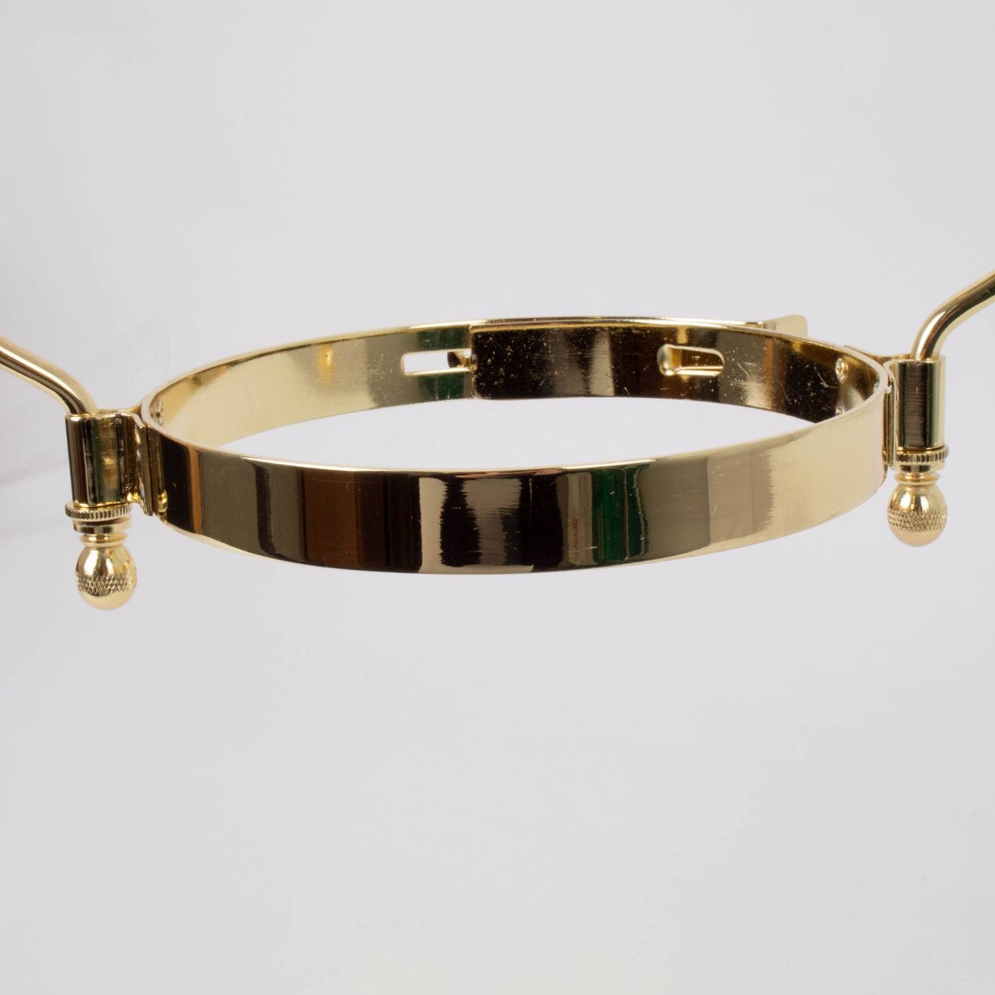 Shiny brass replacement hanging lamp frame designed for 12" shades, suitable for lamps and lighting repair, featured in parts, accessories, and best sellers collections.