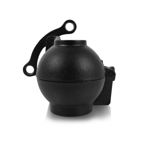 Handcrafted cast iron potato cooker with hinged clasp, designed for even heat distribution over open fires, perfect for Farm, Garden & Tool, Camping, Best Sellers, and Promo Eligible collections.