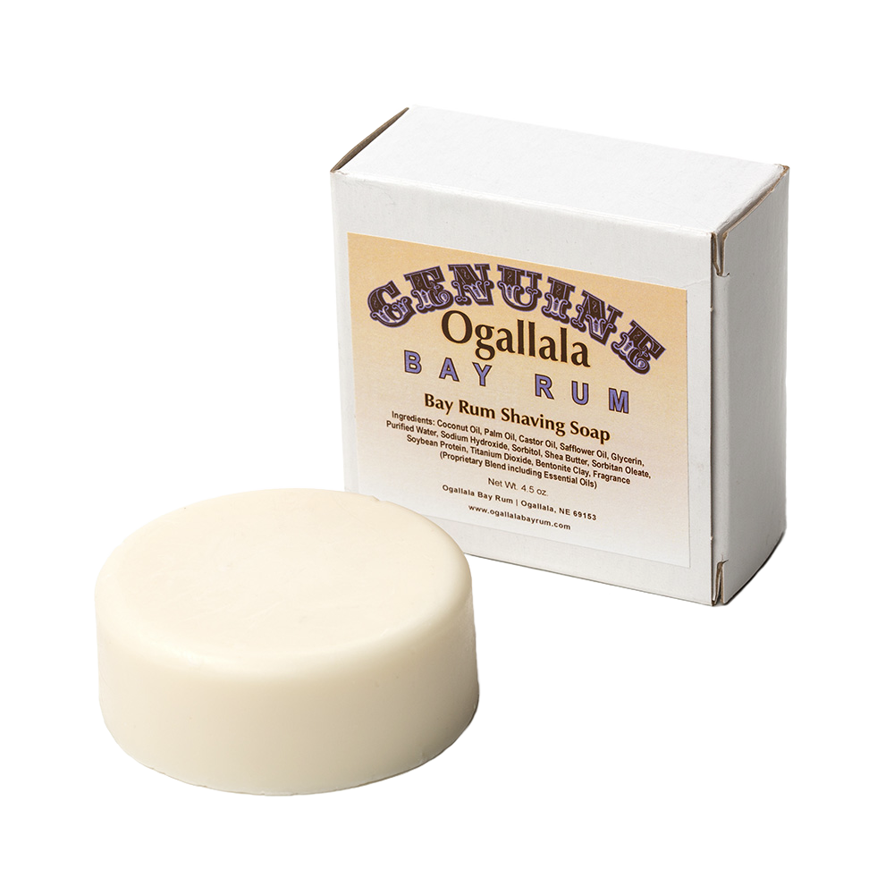 Handcrafted creamy shaving soap bar and box made in USA with bay rum scent, featured in Health & Wellness, Grooming and Personal Hygiene, Soaps and Soapmaking, and Best Sellers collections.