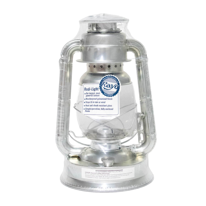 Handcrafted silver metal lantern with weatherproof galvanized finish and shatter-resistant glass globe, designed for reliable use in Farm, Garden & Tool, Camping, Emergency Supplies, and Lamps & Lighting collections.