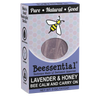 Packaging of Beessential Natural Handmade Soap featuring lavender and honey scent with moisturizing and calming properties, handcrafted in small batches in the USA, from Health & Wellness, Grooming and Personal Hygiene, Soaps collections.