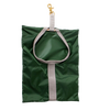 Dark green Amish Clothespin Bag with sturdy beige strap and brass clip, handcrafted and made in USA, ideal for laundry and clothesline accessories in Home & Decor collections.