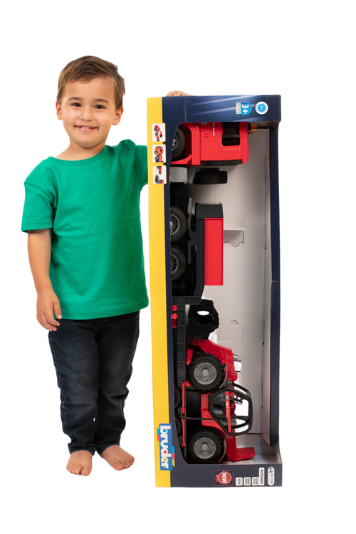 Bruder Toys MAN TGA Low Loader with Manitou Telehandler