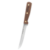 Handcrafted boning knife with smooth wooden handle and sharp curved stainless steel blade, ideal for precise meat and poultry preparation, featured in Kitchen & Food and USA Made collections.