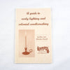 Softcover guidebook titled "A guide to early lighting and colonial candlemaking" featuring vintage candleholder illustration, part of Lamps & Lighting and Candlemaking Supplies collections.