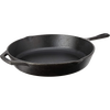 Seasoned cast iron skillet with dual handles, crafted for even heat distribution and lasting durability, ideal for Kitchen & Food, Cookware, Cast Iron, USA Made, Best Sellers collections.