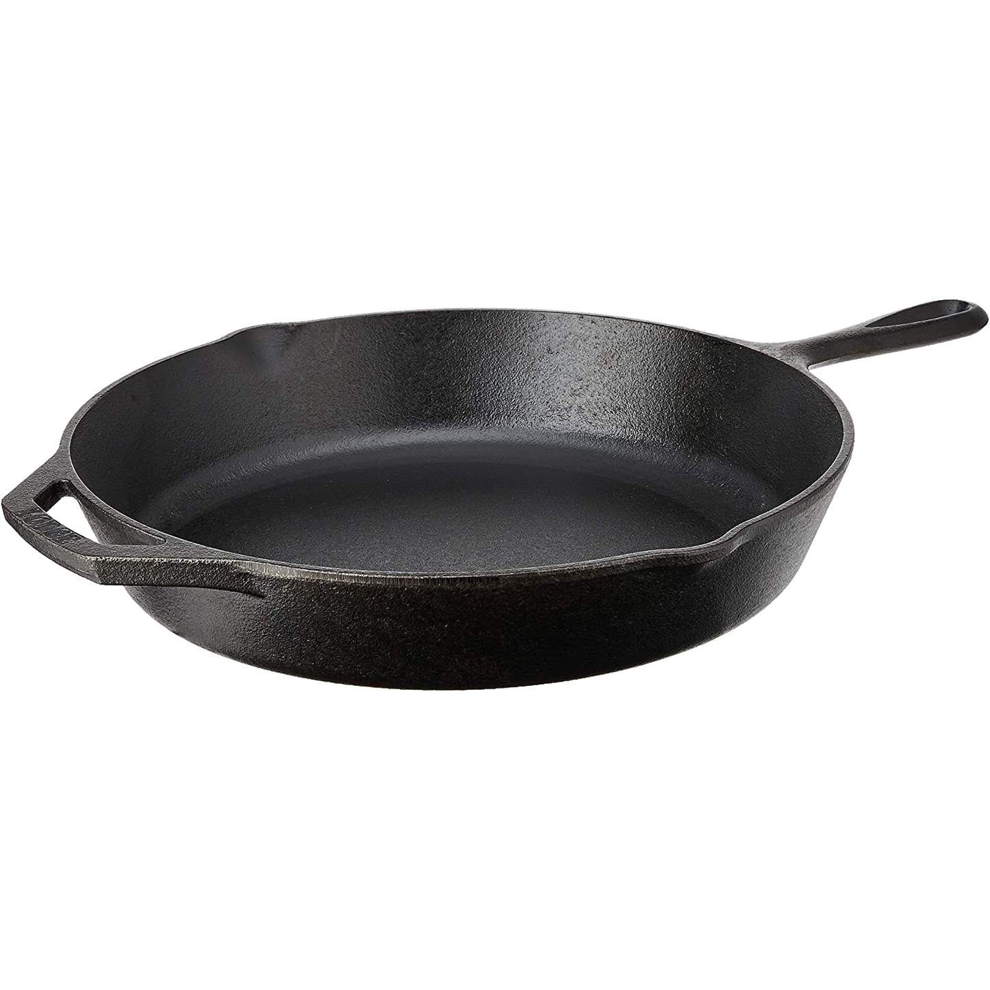 Seasoned cast iron skillet with dual handles, crafted for even heat distribution and lasting durability, ideal for Kitchen & Food, Cookware, Cast Iron, USA Made, Best Sellers collections.