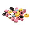 Assorted old-fashioned licorice mix candies in various shapes and colors, featuring fruit-flavored pieces, handcrafted and made in USA, suitable for Kitchen & Food and Candy collections.