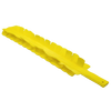 Bright yellow flexible duster with non-woven polyester cover and polypropylene body, designed to reach tight spaces like under appliances, part of Home & Decor and Household Cleaning collections.