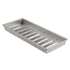 Made in USA aluminized steel hot dog bun pan with ten shaped compartments for baking New England-style buns, ideal for Kitchen & Food, Bakeware, and USA Made collections.