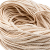 Close-up of natural cotton flat-braid wick material with 30-ply strands, ideal for making pillar or taper candles, featured in Lamps & Lighting and Candlemaking Supplies collections.