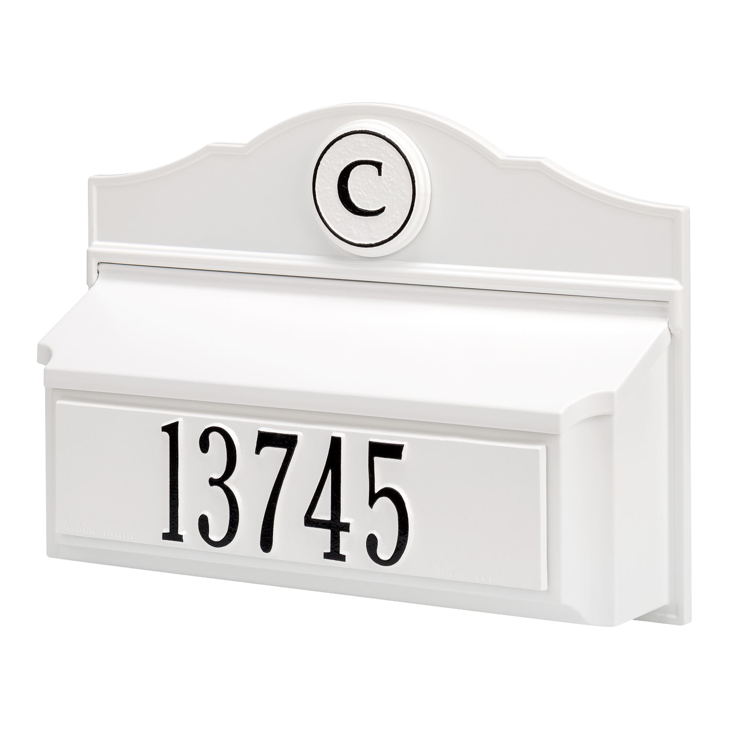 Whitehall Custom Wall Mount Mailbox - White/Black