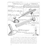 Detailed pen-and-ink drawing illustrating traditional quill pen writing tools including feather quill, ink bottle, blotting paper, and candleholder, featured in heritage and lifestyle books collections.