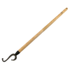 Long wooden handle with a curved metal hook crafted for reaching and pulling high branches, a durable garden tool featured in Farm, Garden & Tool and Apple Harvest Supplies collections.