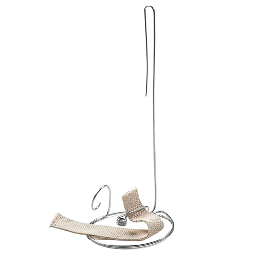 Steel oil lamp element with flat cotton wick, handcrafted in USA, designed for lamps and lighting, ideal for olive oil lamp kits in best sellers and USA made collections.