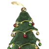 Unique handcrafted collapsible cloth Christmas tree adorned with miniature LED lights and colorful ornaments, battery operated, perfect for Home & Decor, Holiday Decor, Best Sellers, and Promo Eligible collections.