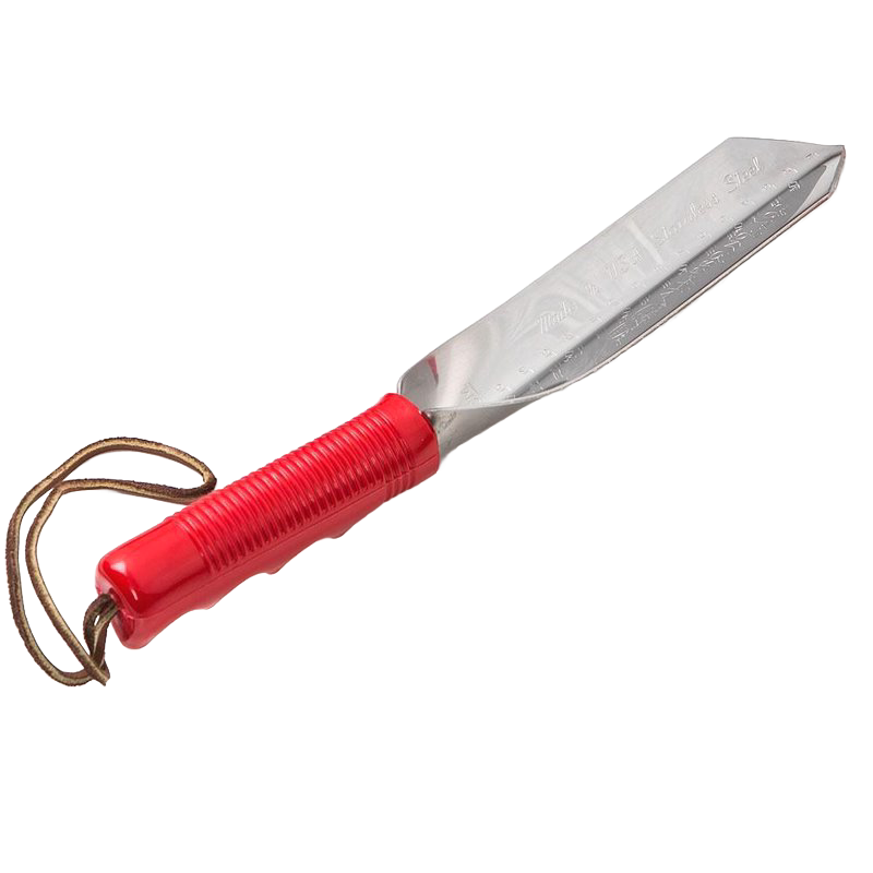 Wilcox Stainless garden trowel with pointed stainless steel blade and contoured red plastic grip, designed for digging and transplanting in Farm, Garden & Tool collections.