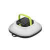 Compact solar lantern with collapsible white silicone body, bright green handle, and black solar panel top, ideal for emergency supplies, camping, and solar LED lighting collections.