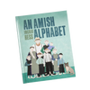 Hardcover book titled "An Amish Alphabet" by Ingrid Hess featuring illustrated Amish family and a dog on a teal background, handcrafted, ideal for Toys, Books & Games and Heritage collections