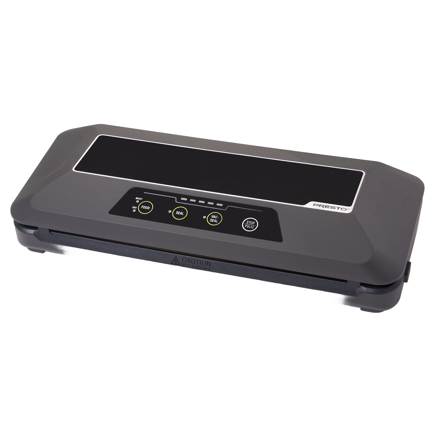 Compact black electric vacuum sealer with digital control panel for airtight food preservation, featured in Kitchen & Food, Food Preservation, Freezing, Best Sellers, and Promo Eligible collections.