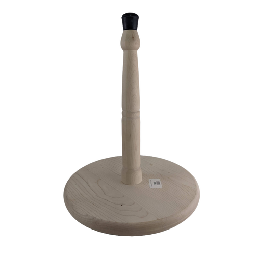 Handcrafted solid hardwood milking stool with a single turned leg and round seat, designed for comfort and back support, made in USA, featured in Farm, Garden & Tool and Animal Care collections.