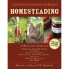 Cover of a homesteading guidebook featuring images of freshly harvested carrots, a chicken in a nest, and homemade strawberry jam, highlighting sustainable living and self-sufficiency topics in Farm, Garden & Tool and Homesteading collections.