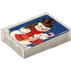 Handcrafted vintage-style playing card deck featuring festive snowman illustrations with bright red scarf and top hat, ideal for Home & Decor, Holiday Decor, Best Sellers, and Promo Eligible collections.