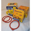 Pack of 24 traditional ochre-colored rubber gaskets for canning jars, designed to fit regular and wide-mouth sizes, ideal for Kitchen & Food, Food Preservation, and Canning collections.