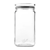 Clear stackable glass storage jar with airtight silicone-sealed lid and super-wide mouth, designed for organizing kitchens and pantries in Home & Decor and Kitchen & Food collections.