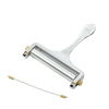 Heavy-duty zinc alloy handheld cheese slicer with ergonomic handle, adjustable thickness, and extra cutting wire, ideal for Kitchen & Food, Food Prep, and Kitchen Gadgets collections.