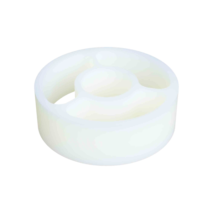White spool-shaped component made in USA, designed for use in water pumps and deep well pump parts, featured in best sellers and promo eligible appliance collections.