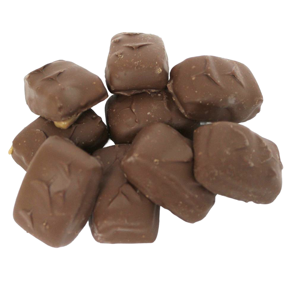Handcrafted sugar-free chocolate candies with roasted cashews and caramel, perfect for Kitchen & Food, Snacks and Sweets, Candy, USA Made, Best Sellers, and Promo Eligible collections.