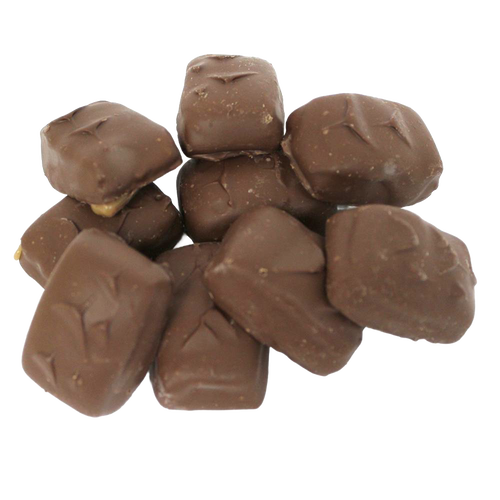 Handcrafted sugar-free chocolate candies with roasted cashews and caramel, perfect for Kitchen & Food, Snacks and Sweets, Candy, USA Made, Best Sellers, and Promo Eligible collections.