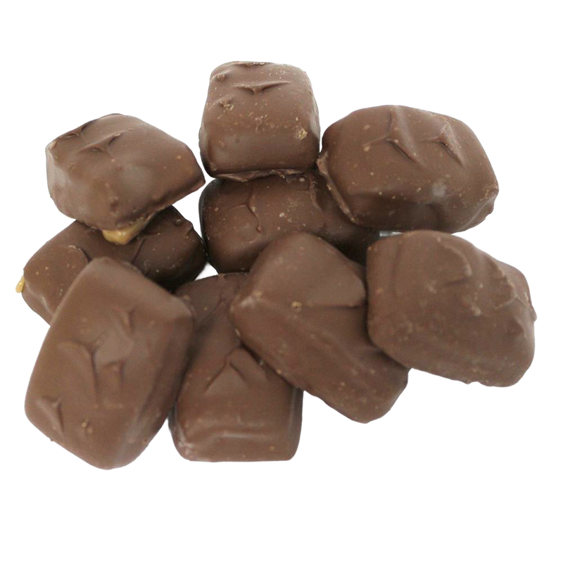 Handcrafted sugar-free chocolate candies with roasted cashews and caramel, perfect for Kitchen & Food, Snacks and Sweets, Candy, USA Made, Best Sellers, and Promo Eligible collections.