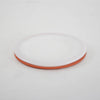 White reusable wide-mouth lid with an orange sealing ring, designed for durable food preservation, made in USA, featured in Kitchen & Food, Canning, and Best Sellers collections.
