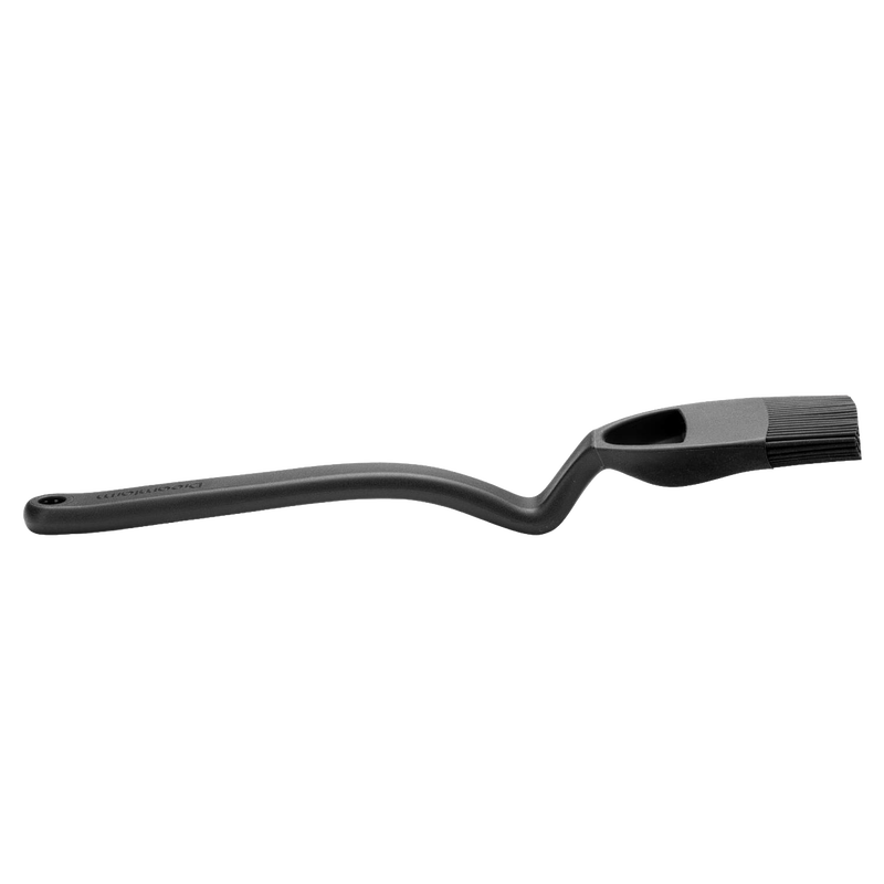 Brizzle basting brush in black with ergonomic angled handle and flexible head featuring multiple holes to control liquid release, ideal for Kitchen & Food and Grilling collections.