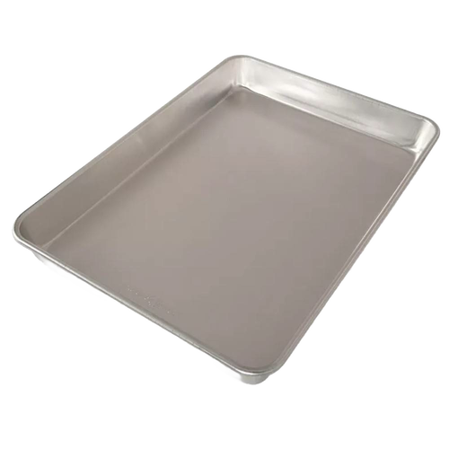 High-sided aluminum baking sheet pan with tall edges for larger capacity, ideal for baking cakes, bars, and casseroles, part of Kitchen & Food, Cookware, and USA Made collections.
